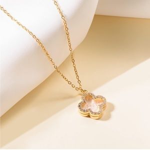 Designer Inspired Four Leaf Clover Necklace